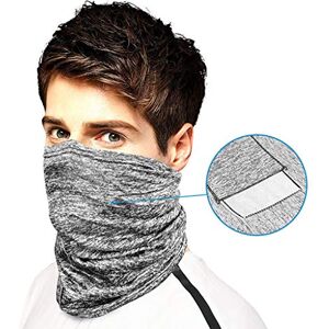 HDKEAN Unisex Seamless Bandana Face Mask Scarf With Filter Pocket Dustproof Neck Gaiter Dust Sun Protect Neck Gaiter