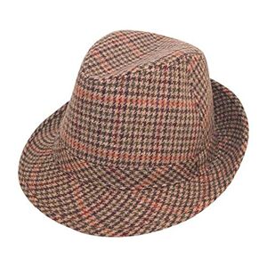VIZ Unisex Adult Tweed Country Trilby Hat (58CM) Beige