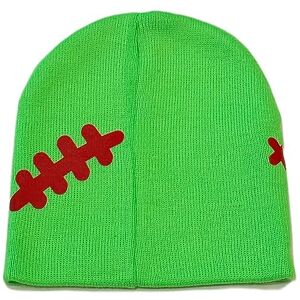 YOUNAFEN Jacquard Gothic Pattern Handmade Elastic Hat Soft Winter Warmer Knitted Hat Cold Winter Presents for Students Teenagers Green, Green, Recommended head circumference 56-58CM