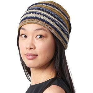 Casualbox CHARM Crochet Beanie Hat Summer Mesh Tie Dye Fashion Skull Cap Unisex Cool Navy