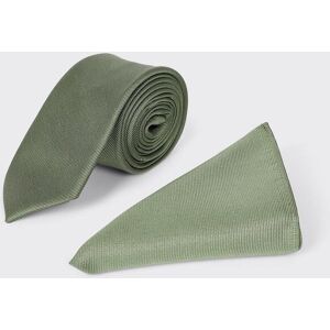 Burton Khaki Tie And Pocket Square Set