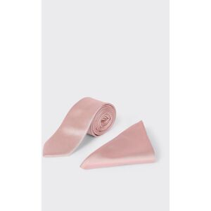 Burton Slim Light Pink Tie And Pocket Square Set