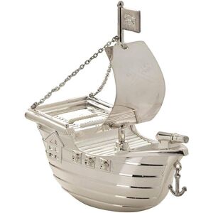 Bambino by Juliana Silver Plated Money Box - Pirate Ship