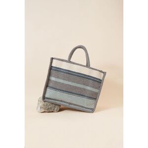 Accessorize Stripe Woven Large Handheld Bag