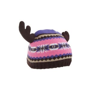 Floso Fairisle Moose Winter Beanie Hat With Antlers
