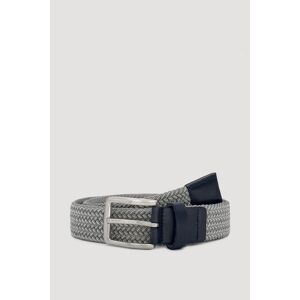 Larsson & Co Grey and White Braided Belt