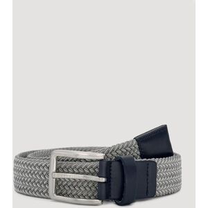 Larsson & Co Grey and White Braided Belt