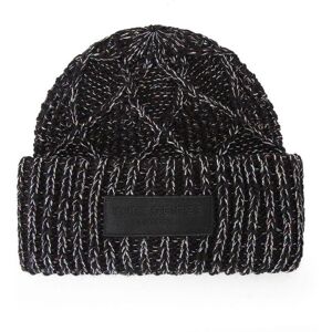 Kurt Geiger London Womens Metallic Knit Beanie Hat - Black - One Size