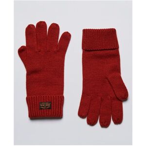 Superdry Mens Radar Gloves - Red Wool - One Size