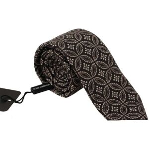 Dolce & Gabbana Mens Fantasy Print Silk Adjustable Accessory Tie - Black - One Size