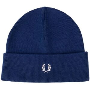 Fred Perry Mens Merino Wool Beanie - Blue - One Size