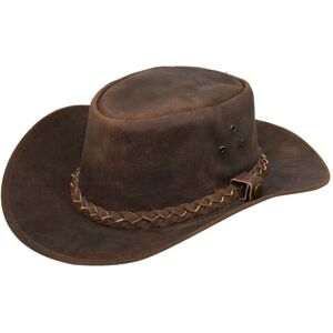 Infinity Leather Unisex Cowboy Outback Real Vintage Aussie Bush Hat - Brown - Size X-Large