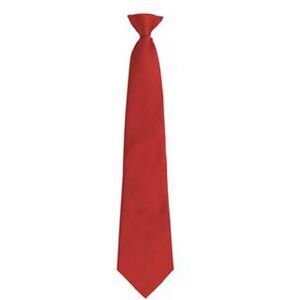 Premier Mens Fashion ”colours” Work Clip On Tie (Red) - One Size