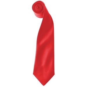 Premier Colours Mens Satin Clip Tie (Pack Of 2) (Strawberry Red) - One Size