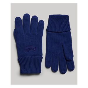 Superdry Mens Essential Plain Gloves - Blue Cotton - One Size