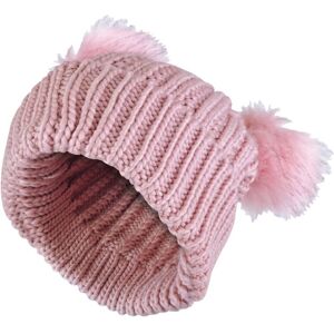 Sock Snob Womens Ladies Double Faux Fur Pom Pom Pull On Fashionable Knitted Beanie Hat - Pink - One Size