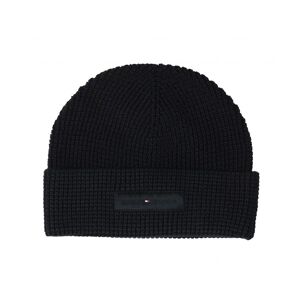 Tommy Hilfiger Mens Accessories 1985 Waffle Knit Beanie Hat In Navy - Blue Cotton - One Size