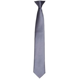 Premier Unisex Adult Satin Tie (Steel) - Grey - One Size