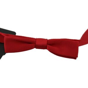 Dolce & Gabbana Mens Adjustable Silk Papillon Bow Tie - Red - One Size