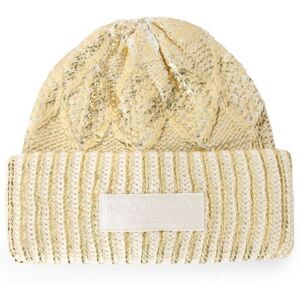 Kurt Geiger London Womens Metallic Foil Beanie Hat - White - One Size