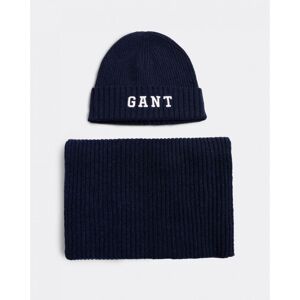 Gant Mens Beanie Scarf Gift Set - Marine - One Size