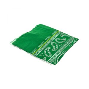 Guess Mens Printed Scarf With Frayed Contours Am8764mod03 Man - Green Rayon - One Size