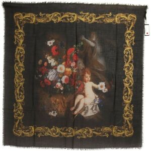 Dolce & Gabbana Womens Multicolor Floral Baroque Shawl Scarf - Multicolour Cashmere - One Size