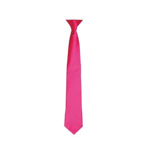 Premier Colours Mens Satin Clip Tie (Pack Of 2) (Hot Pink) - One Size