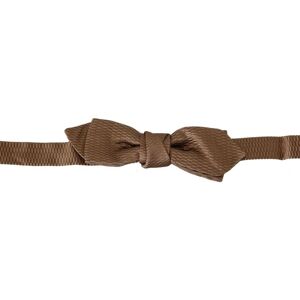 Dolce & Gabbana Mens Adjustable Neck Papillon Bow Tie - Brown - One Size