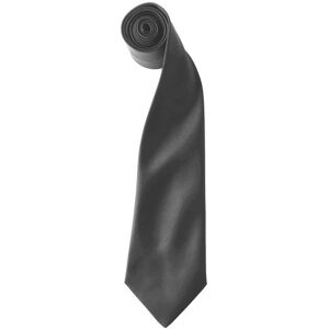 Premier Colours Mens Satin Clip Tie (Pack Of 2) (Dark Grey) - One Size