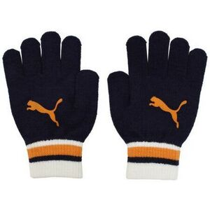 Puma Navy Blue Orange Cat Logo Magic Mens Womens Unisex Gloves 041124 02 A187e Textile - Size Medium