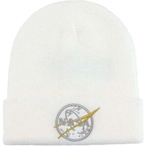 Alpha Industries Mens Nasa Beanie In White - One Size