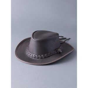 Lakeland Leather Unisex Outback Iii Australian Style Hat In Brown - Size Medium