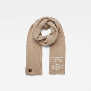 G Star Raw Mens G-Star Raw Effo Scarf Text - Beige Cotton - One Size