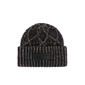 Kurt Geiger London Womens Cable Knit Beanie Hat - Black - One Size