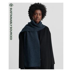 Superdry Womens Luxe Scarf - Navy Alpaca Wool - One Size