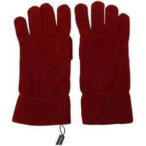 Dolce & Gabbana Mens Cashmere Knit Winter Gloves - Red - Size 9 (Gloves)