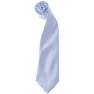 Premier Colours Mens Satin Clip Tie (Pack Of 2) (Light Blue) - One Size