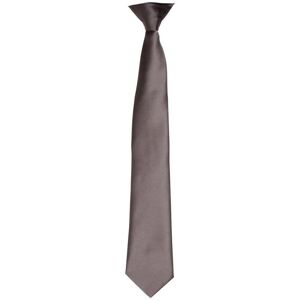 Premier Unisex Adult Satin Tie (Dark Grey) - One Size