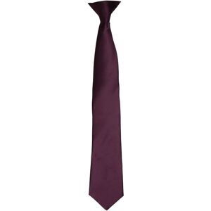 Premier Unisex Adult Satin Tie (Aubergine) - Purple - One Size