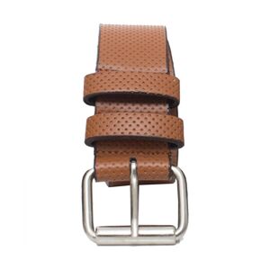 Kruze By Enzo Mens Tan Embossed Leather Belt - Size Medium