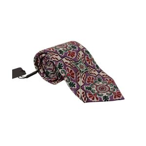 Dolce & Gabbana Mens Fantasy Pattern Silk Necktie - Multicolour - One Size