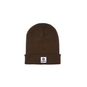 Superb Unisex Embroidered Logo Knitted Hat Sprbg-003 - Brown - One Size