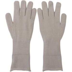 Dolce & Gabbana Mens Gray Cashmere Winter Gloves - Grey - Size 9 (Gloves)