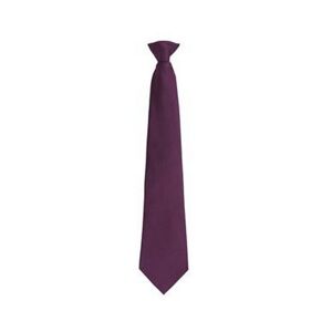 Premier Mens Fashion ”colours” Work Clip On Tie (Purple) - One Size