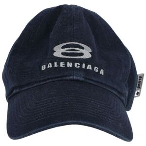 Balenciaga Pre-Owned Mens Unity Baseball Cap In Navy Blue Cotton - One Size