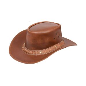 Infinity Leather Unisex Cowboy Outback Real Aussie Bush Hat - Tan - Size Medium