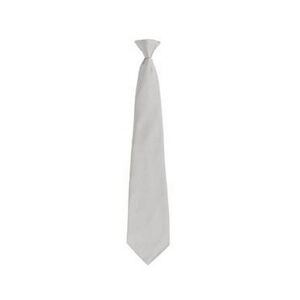 Premier Mens Fashion ”colours” Work Clip On Tie (Silver) - One Size