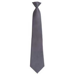 Premier Mens Fashion ”colours” Work Clip On Tie (Grey) - One Size