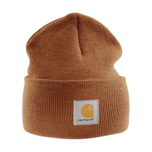 Carhartt Mens A18 Stretchable Rib Knit Acrylic Watch Beanie Hat - Brown - One Size